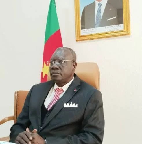 The Minister in his office at MINEFOP headquarters in Yaoundé